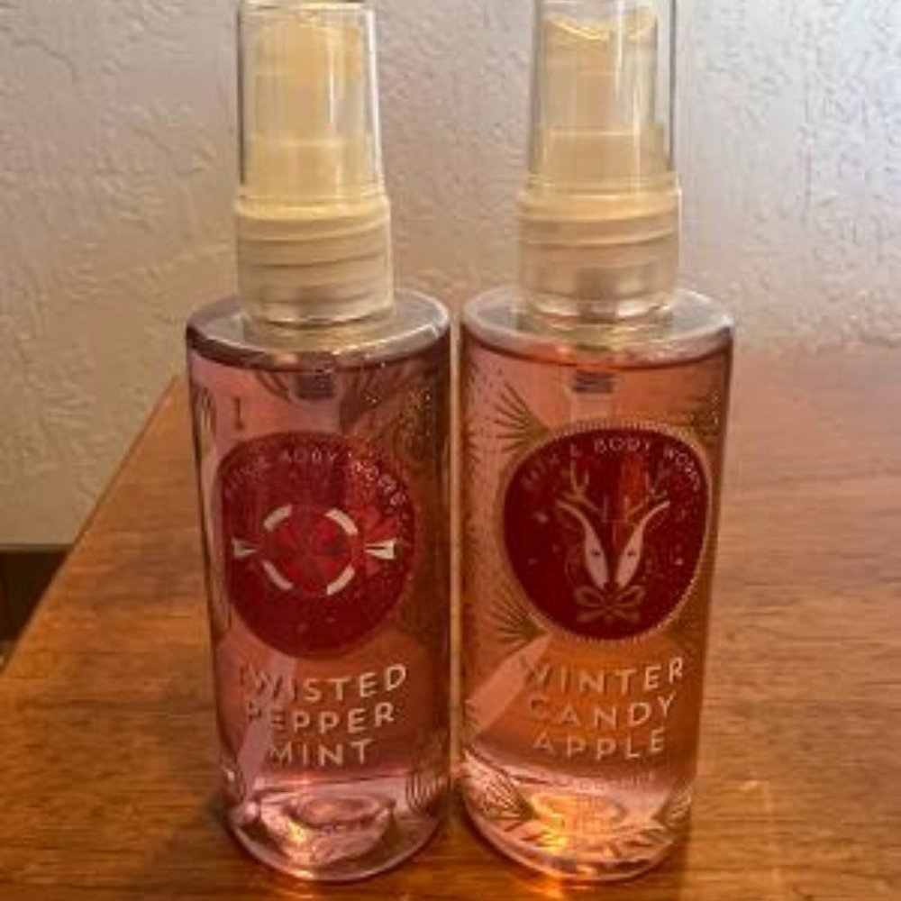 BATH & BODY WORKS WINTER CANDY APPLE & TWISTED PEPPERMINT 3 FL OZ FRAGRANCE MIST